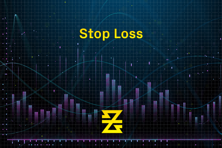 stop loss displayed over trending market and graph with baxia logo